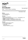 AQA A-level PSYCHOLOGY Paper 3 Issues and options in psychology MS 2021