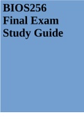 BIOS256 Final Exam Study Guide
