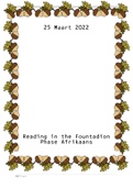 READING IN THE FOUNDATION PHASE AFRIKAANS RFP2601 ASSIGNMENT 2