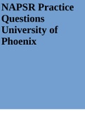 NAPSR Practice Questions University of Phoenix