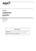 AQA MARK SCHEME – GCSE CHEMISTRY – 8462,2H – SPECIMEN (SET 2)