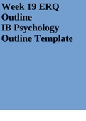 Week 19 ERQ Outline IB Psychology Outline Template