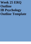 Week 25 ERQ Outline IB Psychology Outline Template