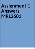 MRL2601 Assignment 1 Answers 