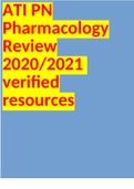 ATI PN Pharmacology Review 2020/2021 verified resources