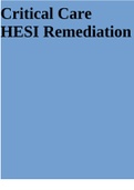 Critical Care HESI Remediation 3