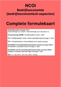 Complete formulekaart alle bedrijfskundige rekenformules - NCOI Bedrijfskundige Aspecten - Nieuw maart 2022