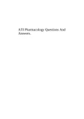 ATI Pharmacology Questions And Answers.