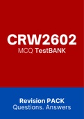 CRW2602 - MCQ TestBAnk (2022)