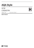 AQA GCSE Chemistry Paper 1 Higher Mark Scheme.