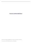 Study guide Forensics Lab Who killed Barry&quest;