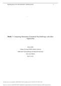 NRNP 6650&sol;NURS 6645 Wk7AssgnBGlefke &lowbar; Comparing Humanistic-Existential Psychotherapy with Other Approaches &sol; NRNP 6650&colon; Psychopathology and Diagnostic Reasoning