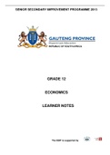 economics notes and exam questions