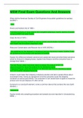 MSW Final Exam Questions And Answers&lpar; Complete Solution Rated A&rpar;