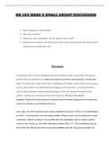 NR 103&vert; Week 5&vert; Small Group Discussion&vert; Incidence&comma; Ramifications&comma; and Prevention