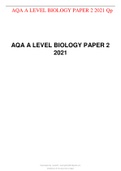 AQA A LEVEL BIOLOGY PAPER 2 2021 Qp