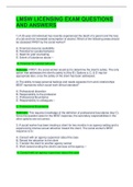 LMSW LICENSING EXAM QUESTIONS AND ANSWERS&lpar; COMPLETE SOLUTION 2022&rpar;