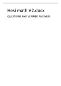 Hesi math V2&period;docx QUESTIONS AND ANSWERS