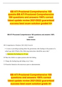 BB ATI Proctored Comprehensive 180 questions and answers 100&percnt; correct latest update review 2021&sol;2022 guaranteed success best exam solution grade A&plus;