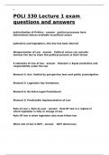 POLI 330 Lecture 1 exam questions and answers&period;
