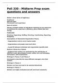 Poli 330 - Midterm Prep exam questions and answers&period;