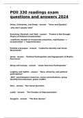 POlI 330 readings exam questions and answers 2024