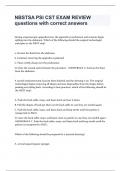NBSTSA PSI CST EXAM REVIEW questions with correct answers