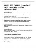 NURS 663 EXAM 2 &lpar;Langford&rpar; with complete verified solutions 2025&period;