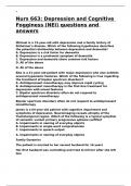 Nurs 663 Depression and Cognitive Fogginess &lpar;NEI&rpar; questions and answers&period;