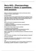 Nurs 663-- Pharmacology Lecture 2 &lpar;Quiz 1&rpar; questions and answers
