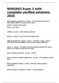 NURS663 Exam 3 with complete verified solutions 2025