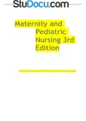 Maternity and Pediatric Nursing 3rd Edition