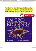 Test Bank For Microbiology with Diseases by Body System 5th Edition By Robert W&period; Bauman 9780134477206 Chapter 1-26 Complete Guide ISBN&colon;9780134477206 Newest Edition 2025 INSTANT DOWNLOAD