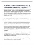  PSY 203&mdash;Study Guide Exam 2 &lpar;Ch&period; 5-8&rpar; Questions And All Correct Answers&period;