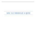 SOC 313 MODULE 4 QUIZ| LATEST ANSWERS