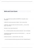 NHA and Core Exam Questions and Correct Answers