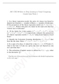 ASU CSE 598 Intro to DL in Visual Computing Graded Quiz Week 2 with explanations