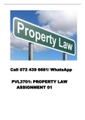PVL3701: Law of property assignment One. 
