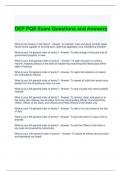 DEP PQS Exam Questions and Answers &lpar;Graded A&rpar;