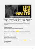 NYS Life&comma; Accident&comma; And Health Insurance  Exam Q&A Compilation Bundle&period; 