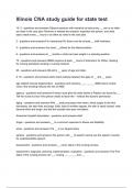 Illinois CNA study guide for state test questions and answers