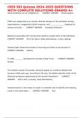CRIS 303 Quizzes 2024-2025 QUESTIONS WITH COMPLETE SOLUTIONS GRADED A&plus;