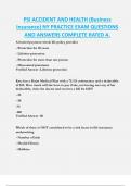 PSI ACCIDENT AND HEALTH &lpar;Business  Insurance&rpar; NY PRACTICE EXAM QUESTIONS  AND ANSWERS COMPLETE RATED A&period; 