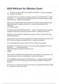2024 Wellcare Act Mastery Exam questions and answers &lpar;1&rpar;