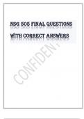 Exam &lpar;elaborations&rpar; NSG 505