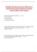 CMN568&sol; CMN 568 &lpar;Latest 2024&sol; 2025&rpar; Intro to Family NP Unit 3 Exam Questions and Verified Answers&vert; 100&percnt; Correct&vert; Grade A