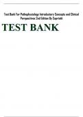 Test Bank For Pathophysiology Introductory Concepts and Clinical Perspectives 2nd Edition By Capriotti