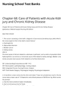 NUR 1300 Chapter 68: Care of Patients with Acute Kidney Injury and Chronic Kidney Disease | Nursing School Test Question and Answer