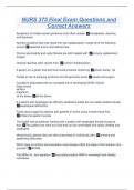 NURS 375 Final Exam Questions and Correct Answers