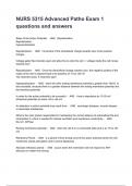 NURS 5315 Advanced Patho Exam 1 questions and answers